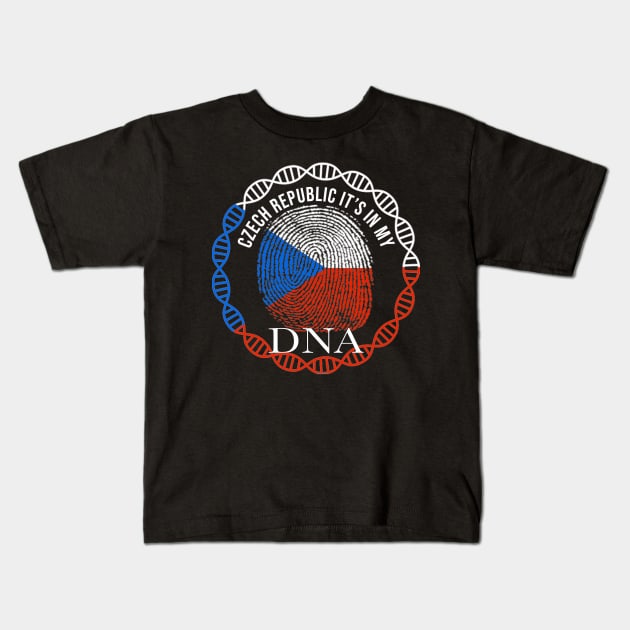 Czech Republic Its In My DNA - Gift for Czech From Czech Republic Kids T-Shirt by Country Flags